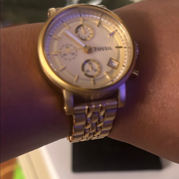 Fossil Gold-Tone Chronograph Watch - Picture 10 of 16